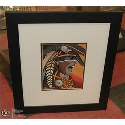 NATIVE WARRIOR PRIDE PICTURE SIGNED