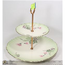 OLD FOLEY FLORAL TIERED CHINA DISH