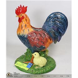 PARTY LITE ROOSTER WITH CHICKS CANDLE HOLDER