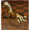 Image 1 : LARGE HEAVY BRASS HORSE 18" TALL X 22” WIDE