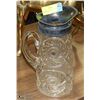 Image 1 : PIN WHEEL CRYSTAL PITCHER WITH SILVER PLATE