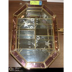 GLASS CUIRO HANGING DISPLAY CASE