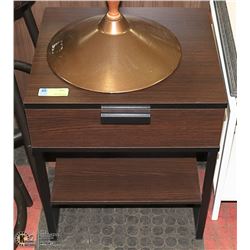 BLACK & BROWN WOOD TONE NIGHT STAND