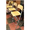 Image 1 : SET OF 3 METAL FRAME BAR STOOLS -