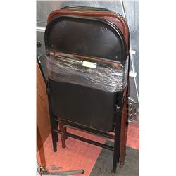 SET OF 3 FOLD-OPEN PADDED CHAIRS -