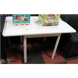 WHITE DROP LEAF TABLE