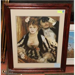 LA LOGE RENOIR PRINT FRAMED 28 X 34"