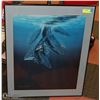 Image 1 : PICTURE OF WHALE DIVING 24 X 30"