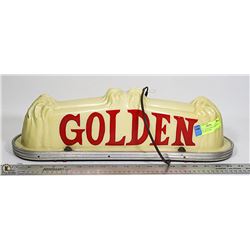 ORIGINAL 1950'S TAXI CAB ROOF SIGN GOLDEN CABS