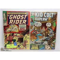 LOT OF 2  WESTERNS GHOST RIDER / KID COLT COMICS