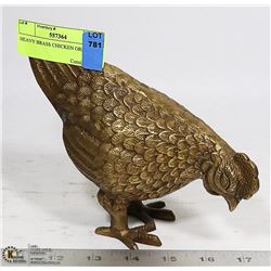 HEAVY BRASS CHICKEN ORNAMENT