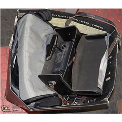 BOX OF VINTAGE CAMERA EQUIPMENT