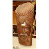 Image 1 : HEAVY SOLD WOOD "RASTUS"  CARVED HEAD,  33"