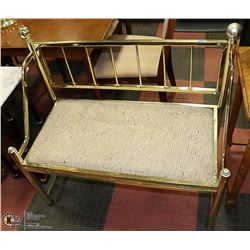 BRASS TONE HALL BENCH
