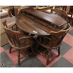 TABLE & 4 CHAIRS, COMES WITH 2 LEAFS