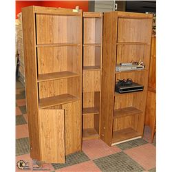 3 SECTION BOOKSHELF SET