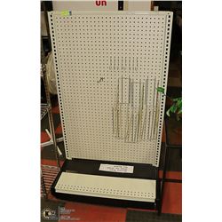 FLOOR STANDING PEG BOARD DISPLAY WITH