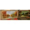 Image 1 : LOT OF 2 LARGE OIL ON CANVAS PAINTINGS