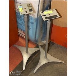 LOT OF 2 METAL SPEAKER STANDS