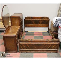 DOUBLE WATERFALL BEDROOM SUITE, INCLUDES BEDFRAME