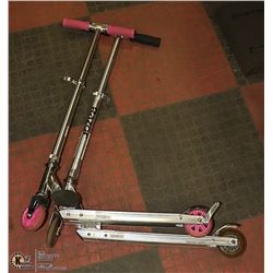 2 RAZOR SCOOTERS  14" ACROSS X 5" DEEP