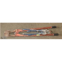 LOT OF 3 ASSORTED SIZED BOLT CUTTERS