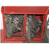 Image 1 : RED METAL CABINET WITH GRINDERS
