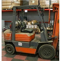 TOYOTA PROPANE FORKLIFT WITH TANK, 5000LB CAPACITY