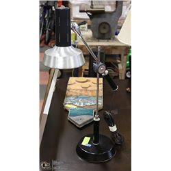OFFICE DESK LAMP- BLACK METAL TILT
