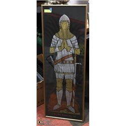 FRAMED ART- LARGE "KNIGHT IN ARMOR"