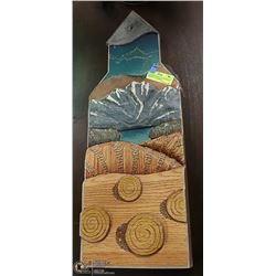 WOOD MIXED MEDIUM HANDMADE FOLK ART "CATHEDRAL"
