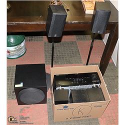 YAMAHA CINEMA DSP RECEIVER WITH 6 SPEAKERS & 2