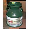 Image 1 : ANTIQUE LARGE METAL MILK CAN WITH LID- FOLK ART