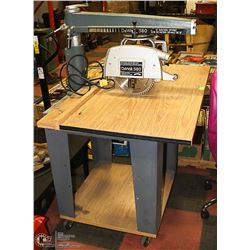 DEWALT 580 COMMERCIAL RADIAL ARM SAW ON ROLLER
