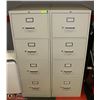 Image 1 : PAIR OF 4 DRAWER METAL, VERTICAL FILE CABINETS