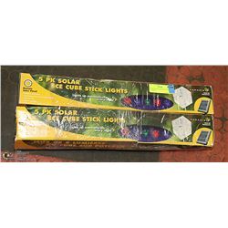 SOLAR ICE STICK LIGHTS- PACK OF 5- 2 BOXES