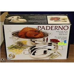 PADERNO X-LARGE STAINLESS STEEL MULTI ROASTER-42CM