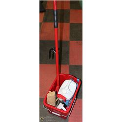 CLEANING SUPPLIES /MOPS/ PAIL- BOX LOT