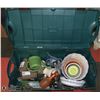 Image 1 : TUCKER STORAGE TOTE FILLED WITH GARDEN TOOLS
