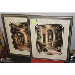 SET OF 2 FRAMED ARTWORK PIECES