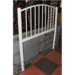 WHITE METAL HEADBOARD