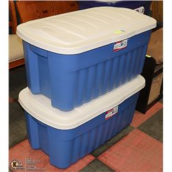 RUBBERMAID HINGE LIDDED STORAGE TOTES