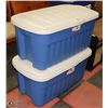 Image 1 : RUBBERMAID HINGE LIDDED STORAGE TOTES
