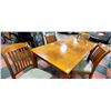 Image 3 : OAK SOLID WOOD DINING TABLE WITH 4 CHAIRS