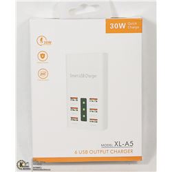 30W QUICK CHARGE 6 USB OUTPUT CHARGER