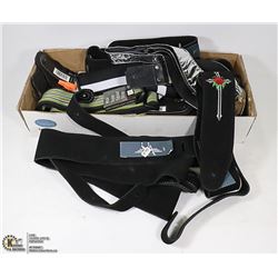 BAG OF ASSORTED GUITAR STRAPS RETAIL AROUND $200
