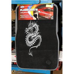 NEW 4PC UNIVERSAL DRAGON THEMED CAR FLOOR MAT