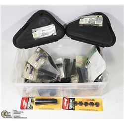 BOX OF NEW MICS PELLET GUN PARTS & ACCESSORIES