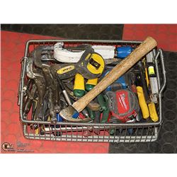 TRAY OF ASSORTED HAND TOOLS