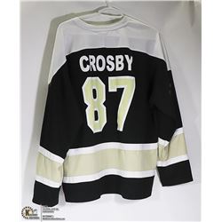 NHL JERSEY, OFFICIAL CROSBY PITTSBURGH, SIZE LARGE